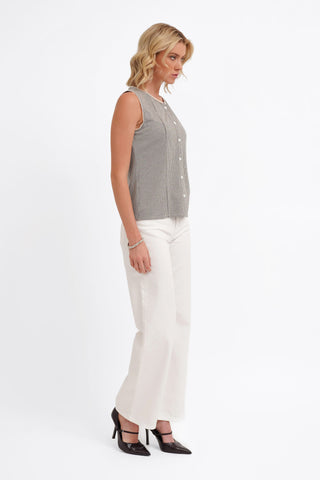 The Gingham Button Shell