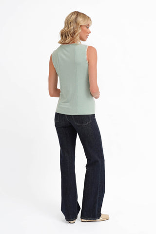 The Gingham Button Shell
