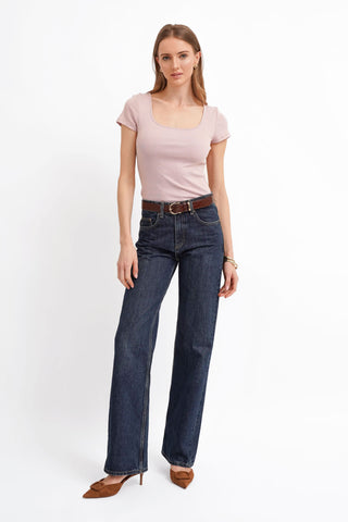 The Sculpted Scoop Neck Tee