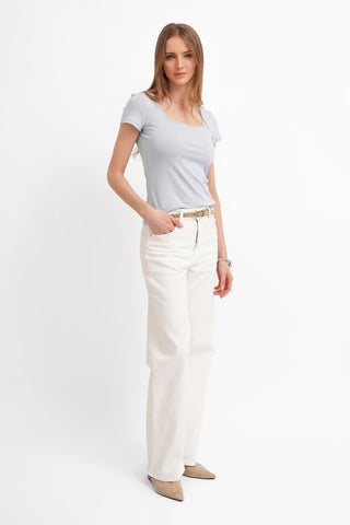 The Sculpted Scoop Neck Tee