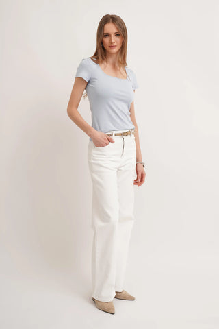 The Sculpted Scoop Neck Tee