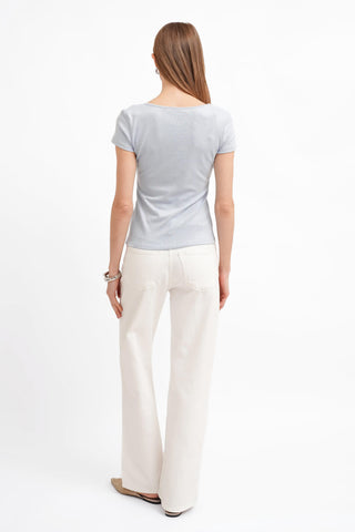 The Sculpted Scoop Neck Tee