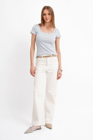The Sculpted Scoop Neck Tee