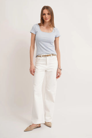 The Sculpted Scoop Neck Tee