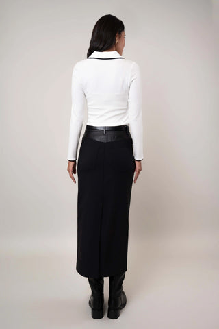 The Contrast Trim Zip Top