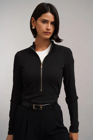 The Essential Zip Mock Neck