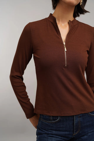 The Essential Zip Mock Neck