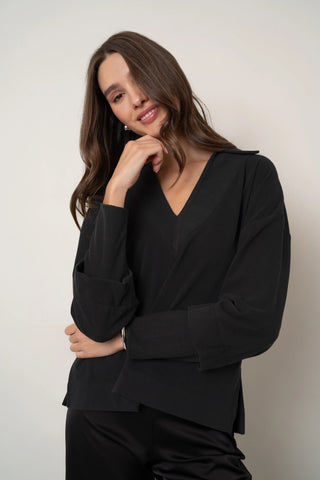 The Relaxed V-Collar Pullover