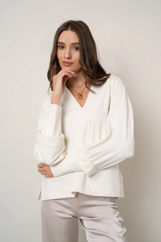 The Relaxed V-Collar Pullover