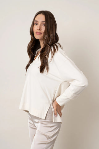 The Relaxed V-Collar Pullover