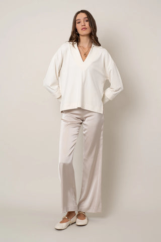 The Relaxed V-Collar Pullover