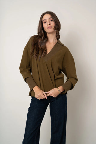 The Relaxed V-Collar Pullover