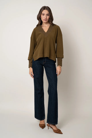 The Relaxed V-Collar Pullover