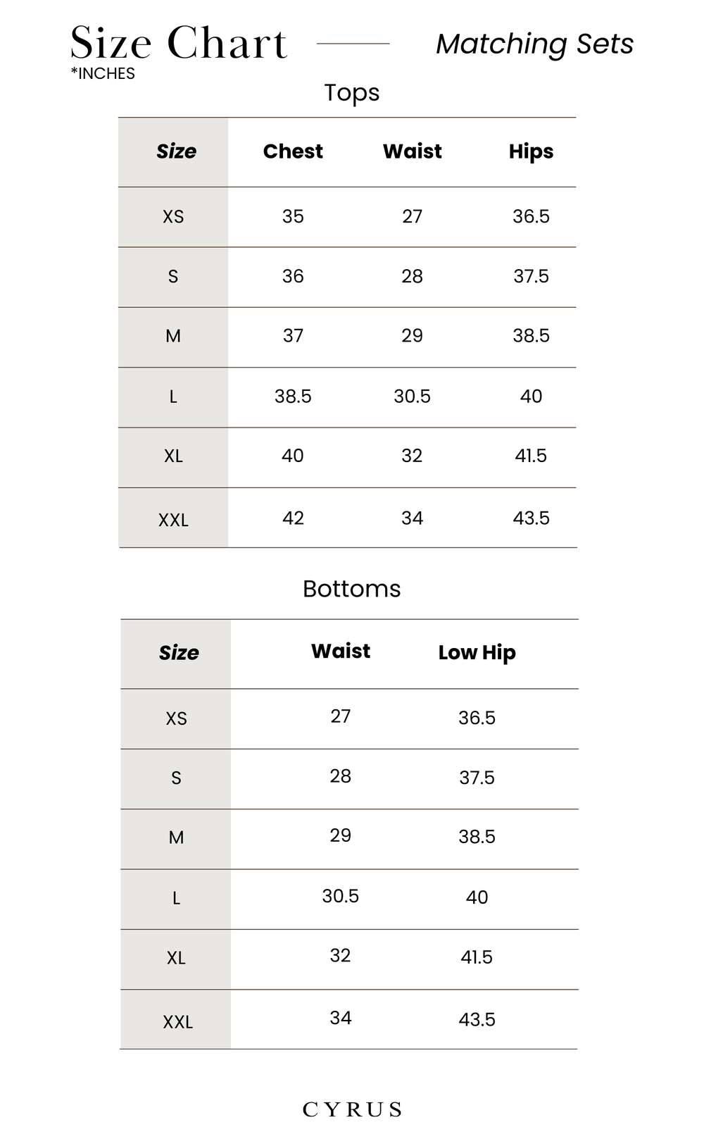 Size Guide