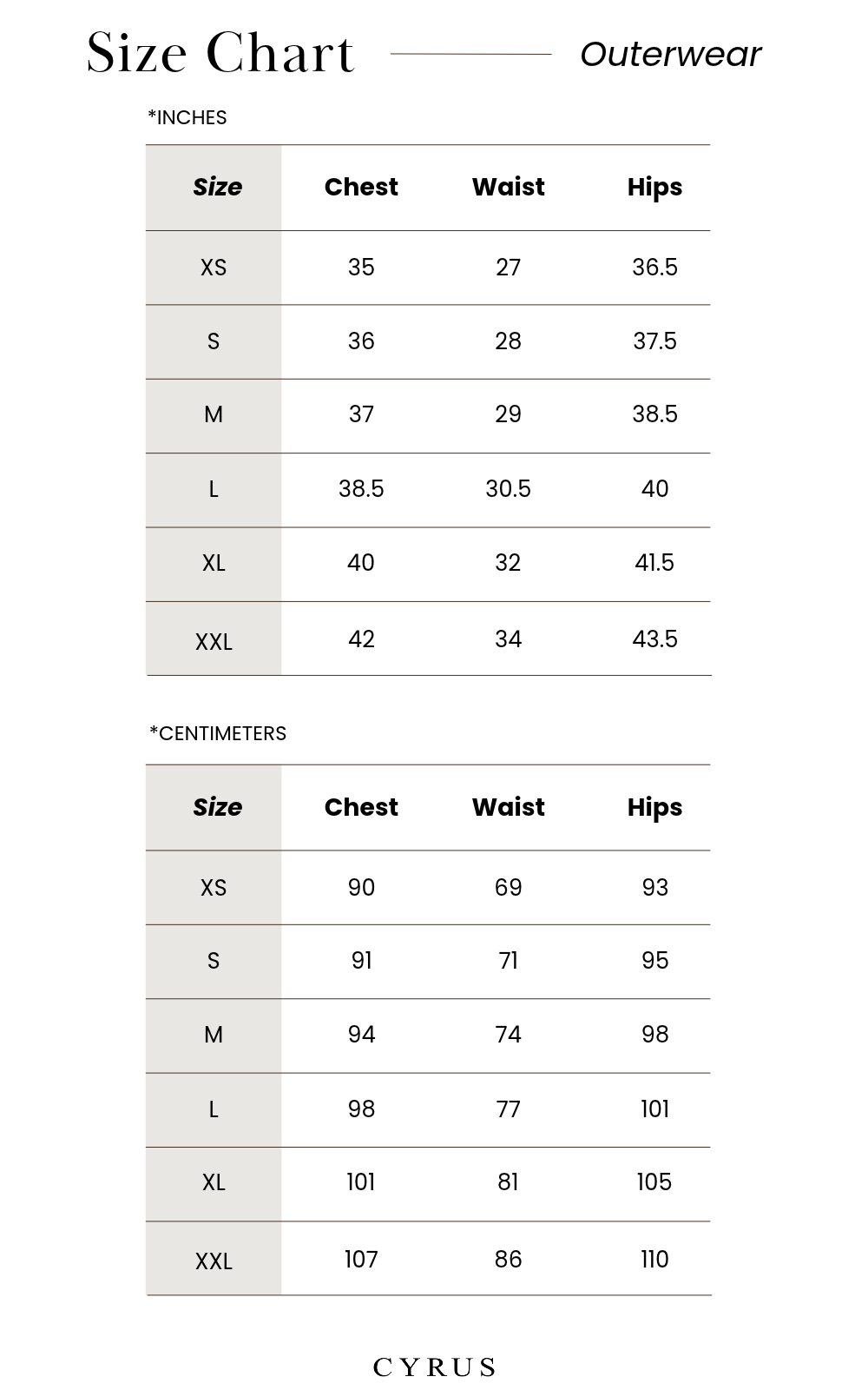 Size Guide
